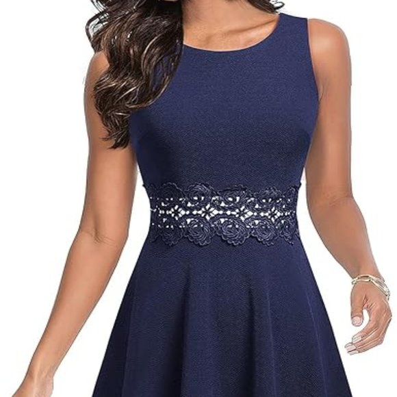 Dresses & Skirts - Women's Cocktail A-Line Embroidery Casual Party Summer Wedding Guest Dress